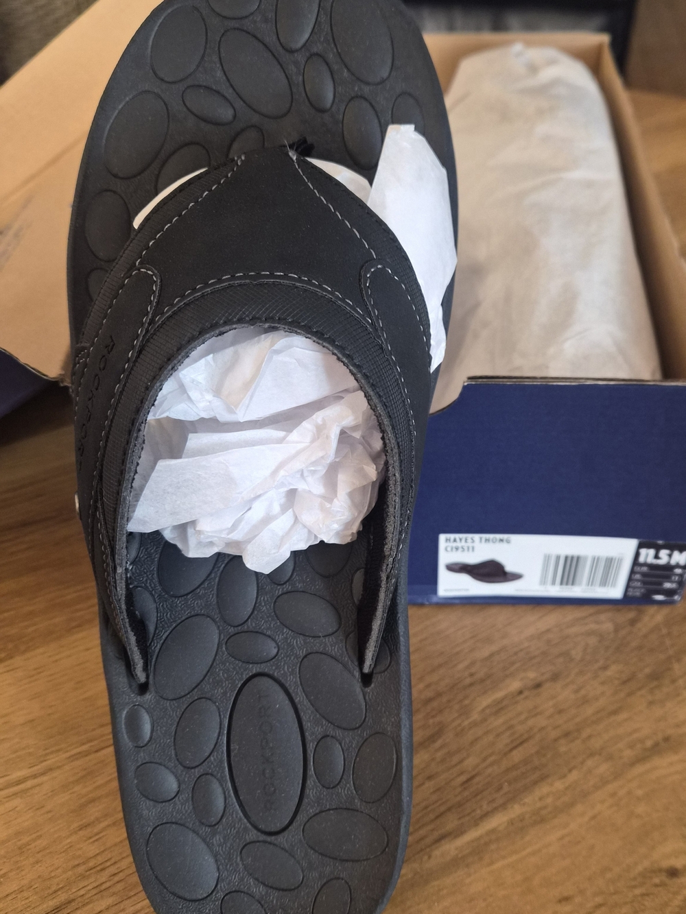 Rockport Men’s Black Flip-Flop Sandal
